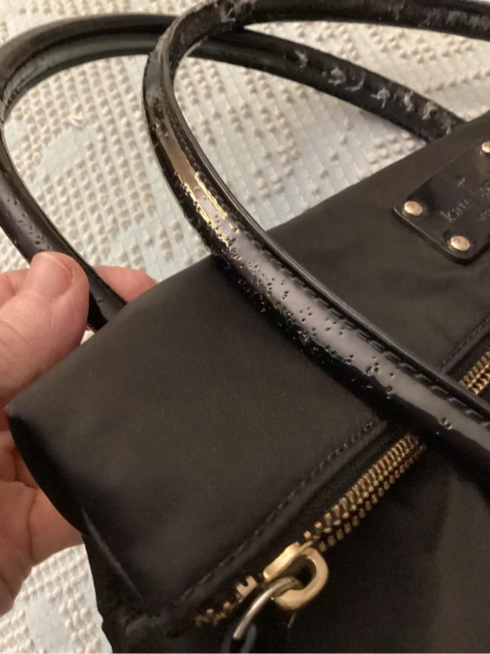 Kate Spade Black Nylon Tote Bag